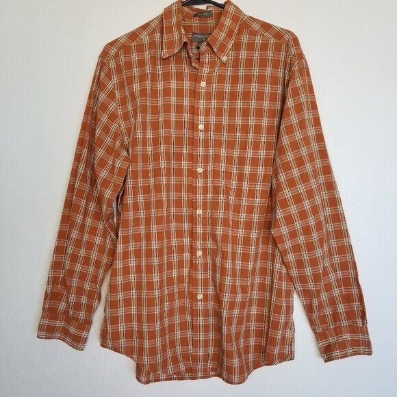 Saddlebred Easy Care Plaid Button Down Shirt M - Picture 1 of 5